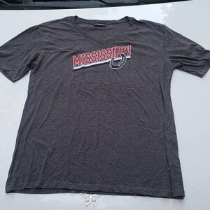 Horseshoe grey Mississippi v-neck t-shirt